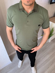 Футболка No Brand р M-2XL Чоловіча Polo S2778 khaki