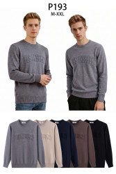 Светр чоловічий, кашемір, м.P193 (р. M-2XL ), мікс кольорів, в упаковці 12 штук №347478