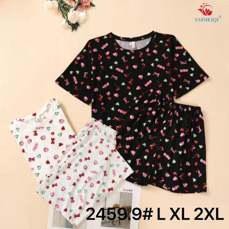 Піжама жіноча  м.2459.9 (р.L-2XL)  2 кольора в упаковці 3 штуки №754116 - Ekaterina
