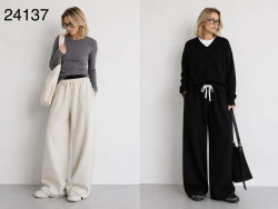 Штани жіночі трикотаж м.24137 (Розмір:M-XL) 2 кольори в упаковці 3 штуки №764250