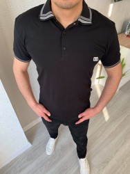 Футболка No Brand р M-2XL Чоловіча Polo S2779 black