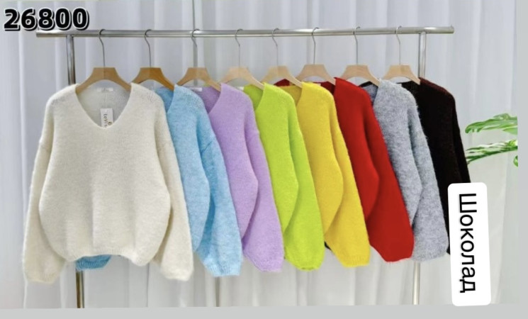 Кофта жіноча кашемір м.26800 (Розмір:44-48) мікс кольорів в упаковці 3 штуки №764290 - Smile RZ4457