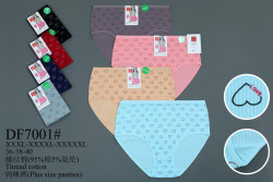 Труси жіночі котон м.DF7001 (розмір: 3XL-5XL) мікс кольорів в упаковці 12 штук  №756193