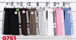Шорти жіночі Adidas м.0751 двохнитка (р.42-48)  7 кольорів в упаковці 5 штук №763289