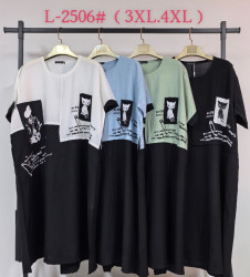 Сукня жіноча котон м.L-2506 (р. 4XL-5XL) мікс кольорів в упаковці 5 штук №762900