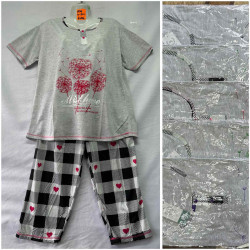 Піжама жіноча "А06" (р: 4XL-8XL) мікс кольорів, в упаковці 5 шт. №374278