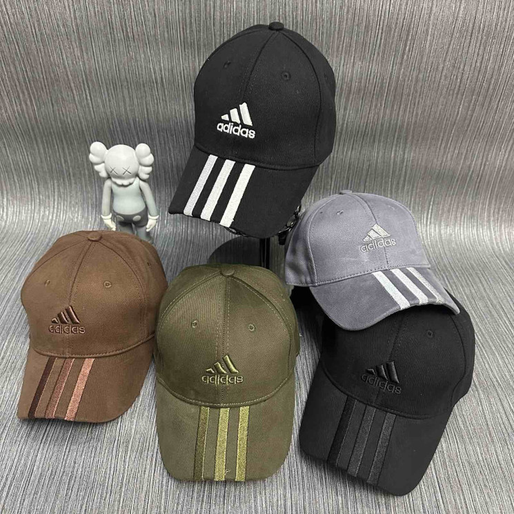 Бейсболка унісекс, котон, м. Adidas (Розмір: 56-59), мікс кольорів, в упаковці 5 штук №347861 - Great