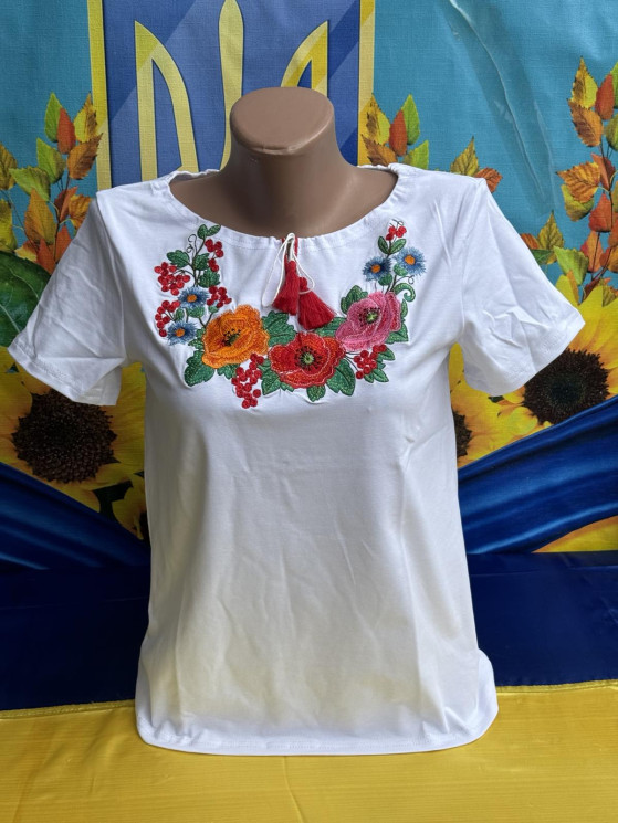 Футболка жіноча, стрейч-кулір (Розмір: S-3XL) в упаковці 6 штук №313129 - Delux 909