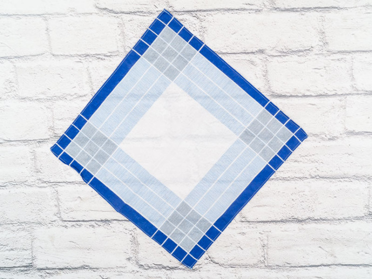 Носовий Хустка No Brand р 31*31 Чоловіча P60 l.blue узбек - Shawls PO548 (vyh naMylku)