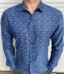 Сорочка No Brand р M-2XL Чоловіча S2995 blue