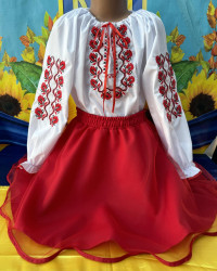 Костюм-вишиванка дитячий, комбінований (розміри: зріст 92-116 ) в упаковці 5 штук №314024