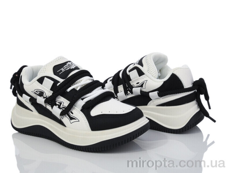 Кросівки 136-28 white-black р: 36-41, в упаковці: 8 пар, купити тільки гуртом - 969497