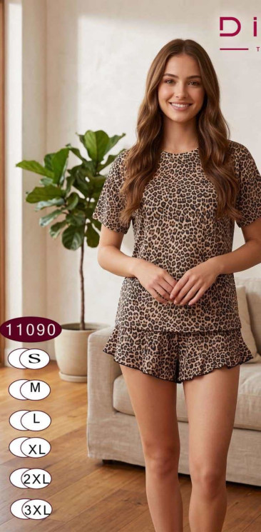 Піжама жіноча, котон, м.11090 (р. S-3XL ), в упаковці 6 штук №344395 - Kazah SE821