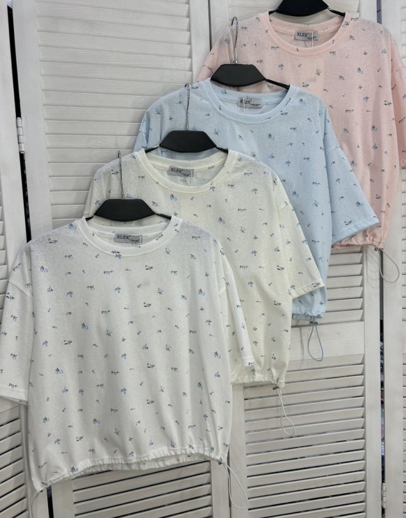 Футболка жіноча "10462" котон (р: one size) 4 кольори, в упаковці 5 шт. №385934 - Mercury SE927