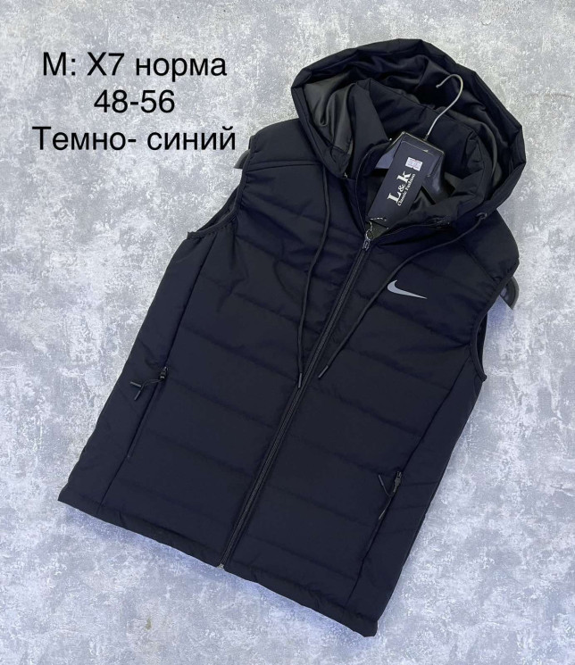 Жилетка чоловіча, плащівка, синтепон, м.Х7 (Розмір: 48-56 ), 3 кольори, в упаковці 5 шт. №333293 - 