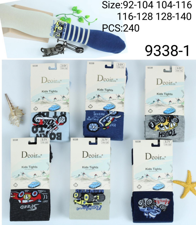 Колготи дитячі, котон, м.9338-1 (Розмір: 92-104, 104-116, 116-128, 128-140 ) мікс кольорів, в упаковці 12 штук №323292 - VanKiey 434