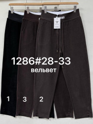 Штани жіночі, вельвет, м. 1286 (розмір: 28-33 ), 3 кольори, в упаковці 6 штук №347981