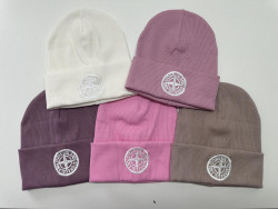 Шапка дитяча "Stone Island" рубчик (р: 54-56) мікс кольорів, упаковка 5 шт. №373490