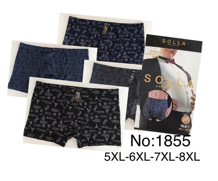 Труси чоловічі, бавовна, м.1855 (розмір: 5XL-8XL), мікс кольорів, в упаковці 24 штуки №326837 - Lilu 230/237