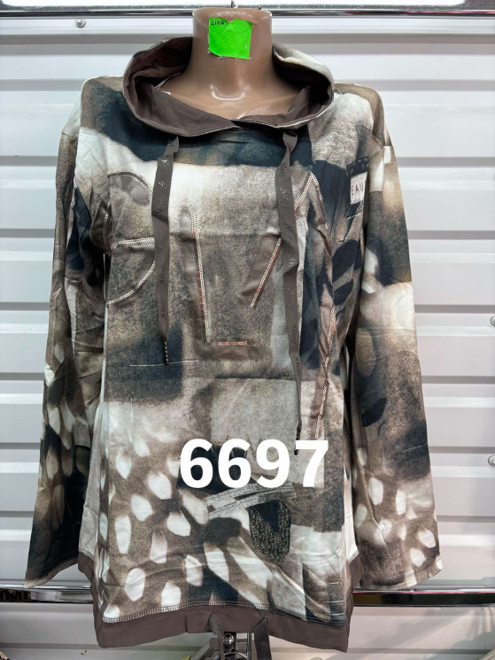 Кофта жіноча "6697" (р: 50-58) в упаковці 5 шт. №380432 - Natasha SE669