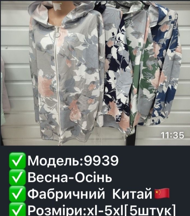 Вітрівка жіноча "9939" (р: XS-XL) мікс кольорів, в упаковці 5 шт. №375626 - Natasha SE669