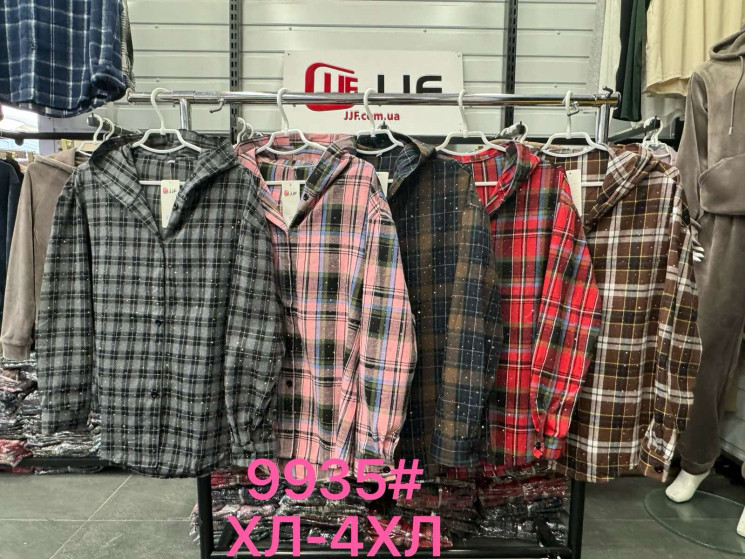 Кофта жіноча фланель м.9935 (Розмір:XL-4XL) в упаковці 4 штуки №764343 - Coolme WE3111