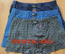 Труси чоловічі, бавовна, м.1031 (розмір: XL-4XL) 3 кольори, в упаковці 24 шт. №314361