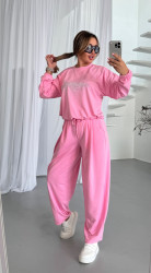 Костюм жіночий з принтом зі страз, двонитка м. SV 761 (р. S, M, L, XL, XXL) №415974