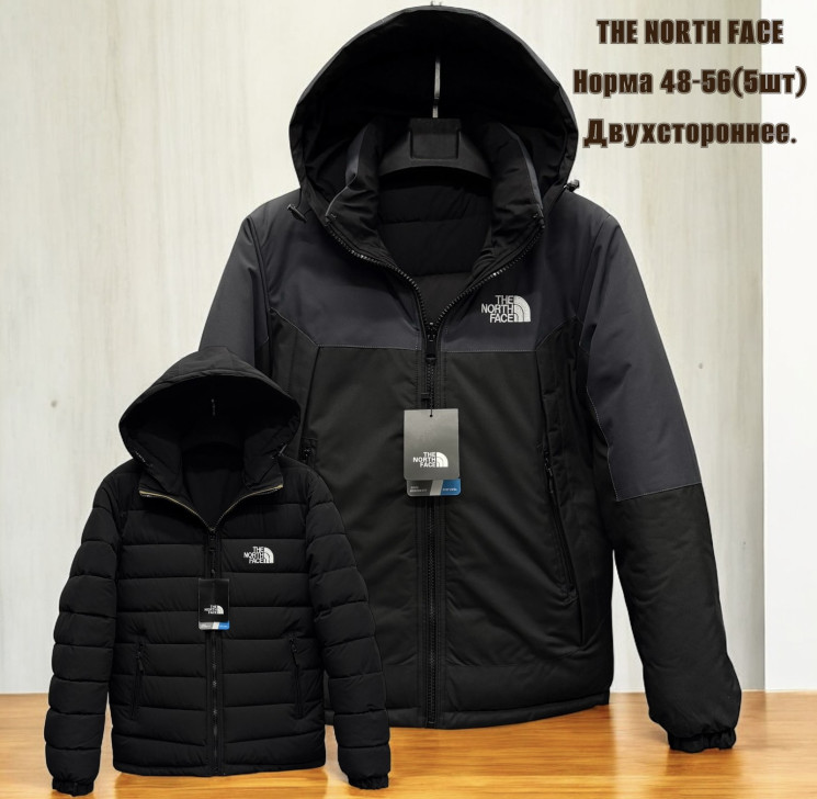 Куртка чоловіча холофайбер плащівка двостороння The North Face (р.48-56) в упаковці 5 штук №759442 - Jaket WE3009