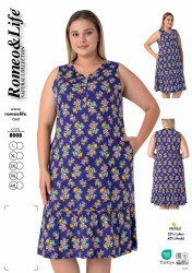 Сукня жіноча "8008" котон (р: L-4XL) в упаковці 5 шт. №385778