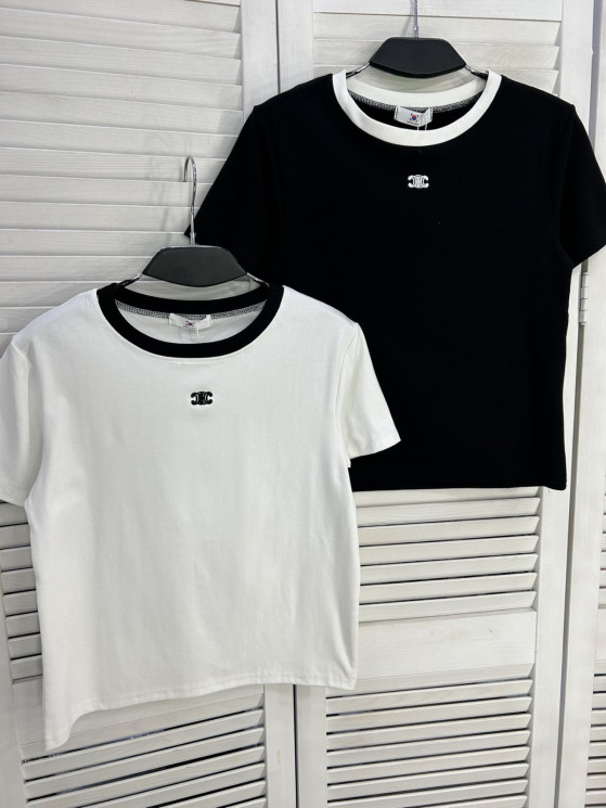 Футболка жіноча "2230" котон (р: one size) 2 кольори, в упаковці 5 шт. №385935 - Mercury SE927