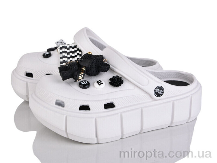 Крокси 3221 white р: 36-41, в упаковці: 6 пар, купити тільки гуртом - 1087876