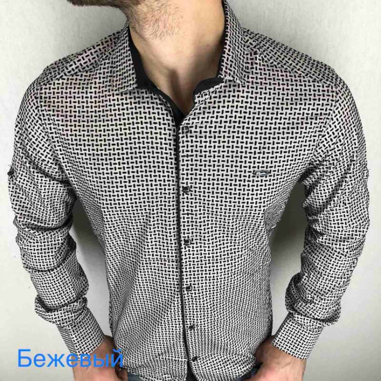 Сорочка Paul Semih р S-2XL Чоловіча R01-13 beige - Nadiyka BG/PO2161-2162