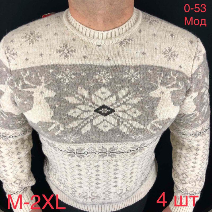 Светр Gerekli р M-2XL Чоловічий 053 all beige - Nadiyka BG/PO2161-2162