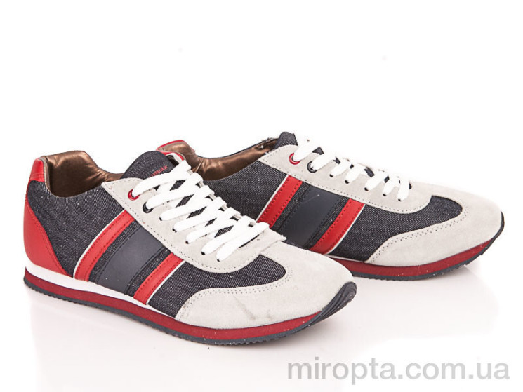Кросівки A2567-1 navy-red р: 41-46, в упаковці: 8 пар, купити тільки гуртом - 120381