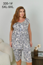 Піжама жіноча, бамбук, м.335-1 (р. 5XL-9XL ), в упаковці 5 штук №337217