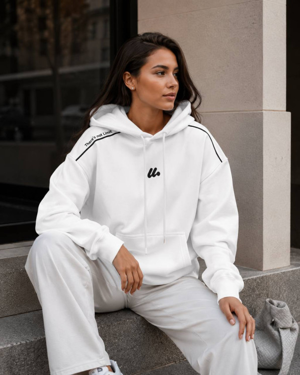 Худі жіноче oversize з малюнком, трикотаж м. 60020 (р: 42-46) №830057 - 