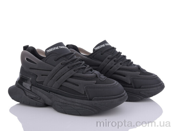 Кросівки 149-37 all black р: 36-41, в упаковці: 8 пар, купити тільки гуртом - 916160
