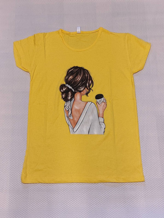 Футболка жіноча, р. S,M,L, в упаковці 3 штуки оного кольору №809616 - Dance WE1051