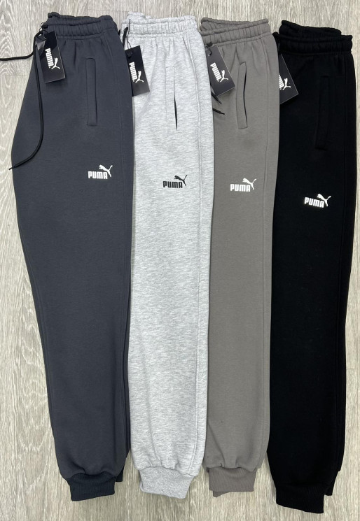 Спортивні штани чоловічі Puma "1026" трьохнитка на флісі (р: XL-5XL) 4 кольори, в упаковці 5 шт. №361479 - Spider