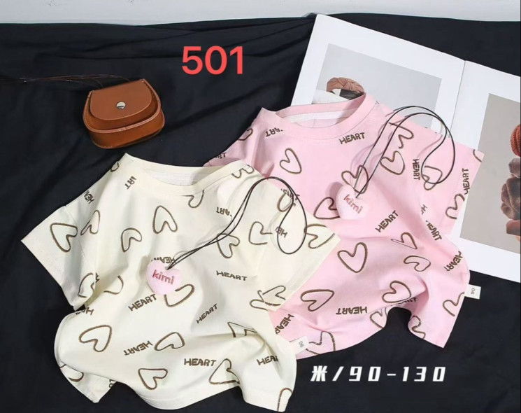 Футболка дитяча "501" (р: 90-130см) 2 кольори, в упаковці 5 шт. №369797 - Evand