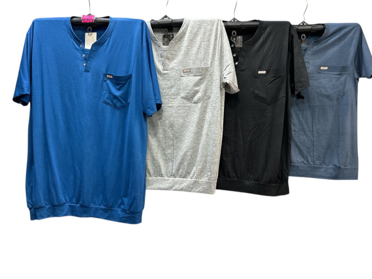 Футболка чоловіча, трикотаж, м.14В (розмір: 6XL-8XL ), мікс кольорів, в упаковці 5 штук №341650 - Vanda SE1013