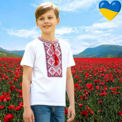 Футболка-вишиванка дитяча, паплін (р: 122-146см) в упаковці 5 шт. №386917