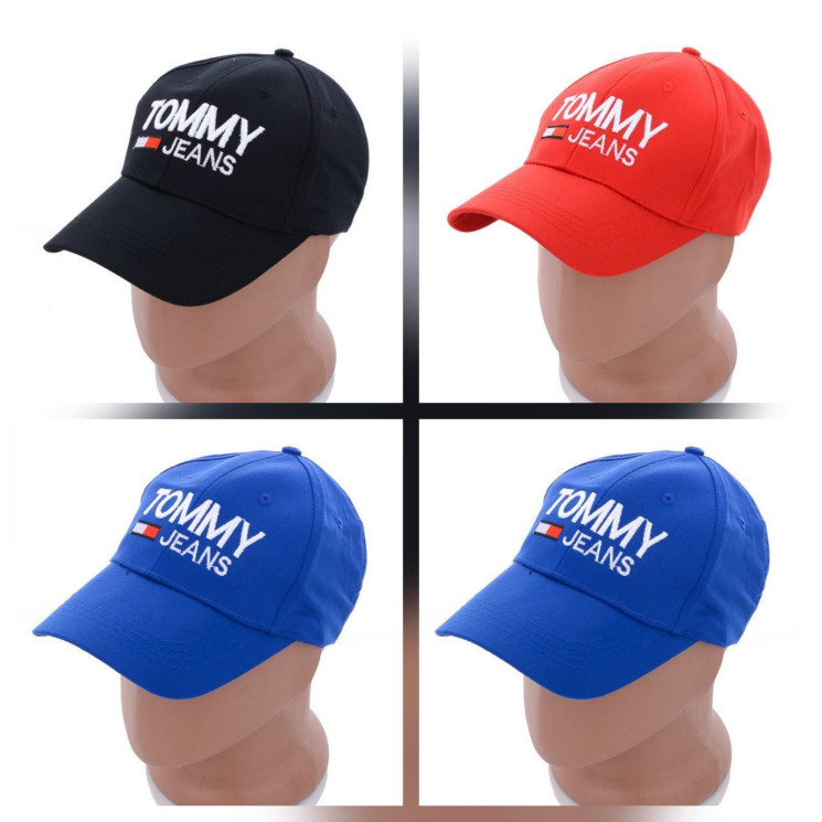Кепка чоловіча "Tommy Jeans" (р: 57-59) мікс кольорів, в упаковці 5 шт. №372099 - Strike Se655