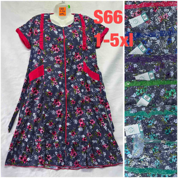 Халат жіночий "S05" (р: XL-5XL) мікс кольорів, в упаковці 5 шт. №379982 - Saturn UG 241