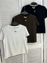 Футболка жіноча "2226" котон (р: one size) 3 кольори, в упаковці 5 шт. №385936