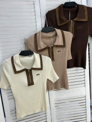 Футболка-американка жіноча "6952" трикотаж (р: one size) 3 кольори, в упаковці 5 шт. №386043