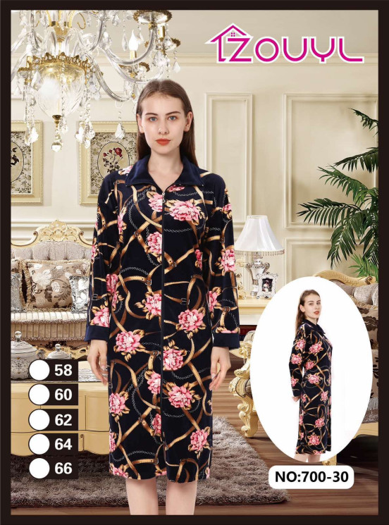 Халат жіночий "700-30" велюр (р:58-66) в уп 5 шт №154157 - Mixmoda Bg 5255