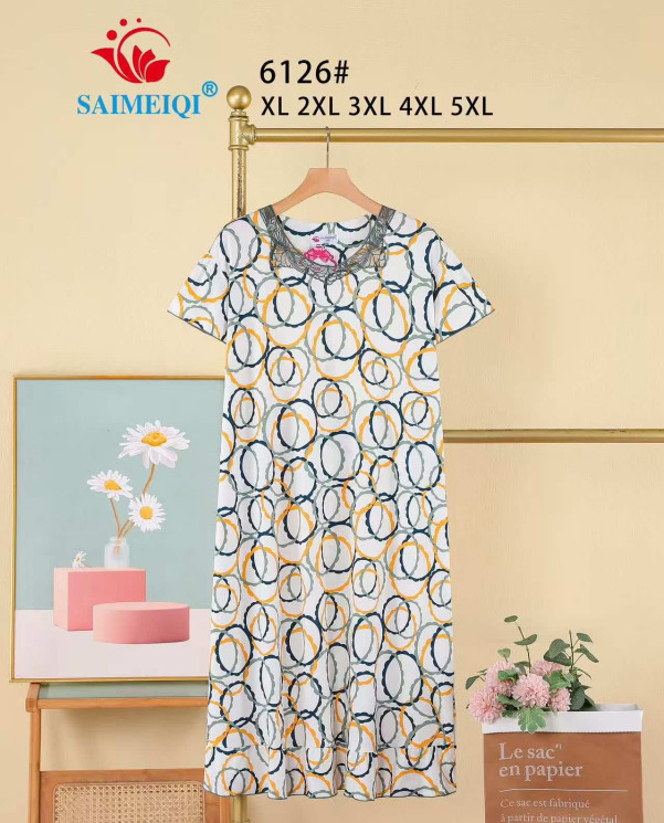 Нічна сорочка жіноча   м.6126   (р. XL-5ХL)  в упаковці 5 штук,  №751998 - Ekaterina