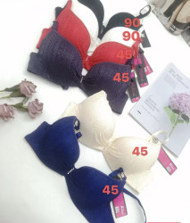 Бюстгальтер жіночий, комбінований, м.1495, р. В, 6 кольорів, в упаковці 6 штук №342720